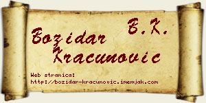 Božidar Kračunović vizit kartica